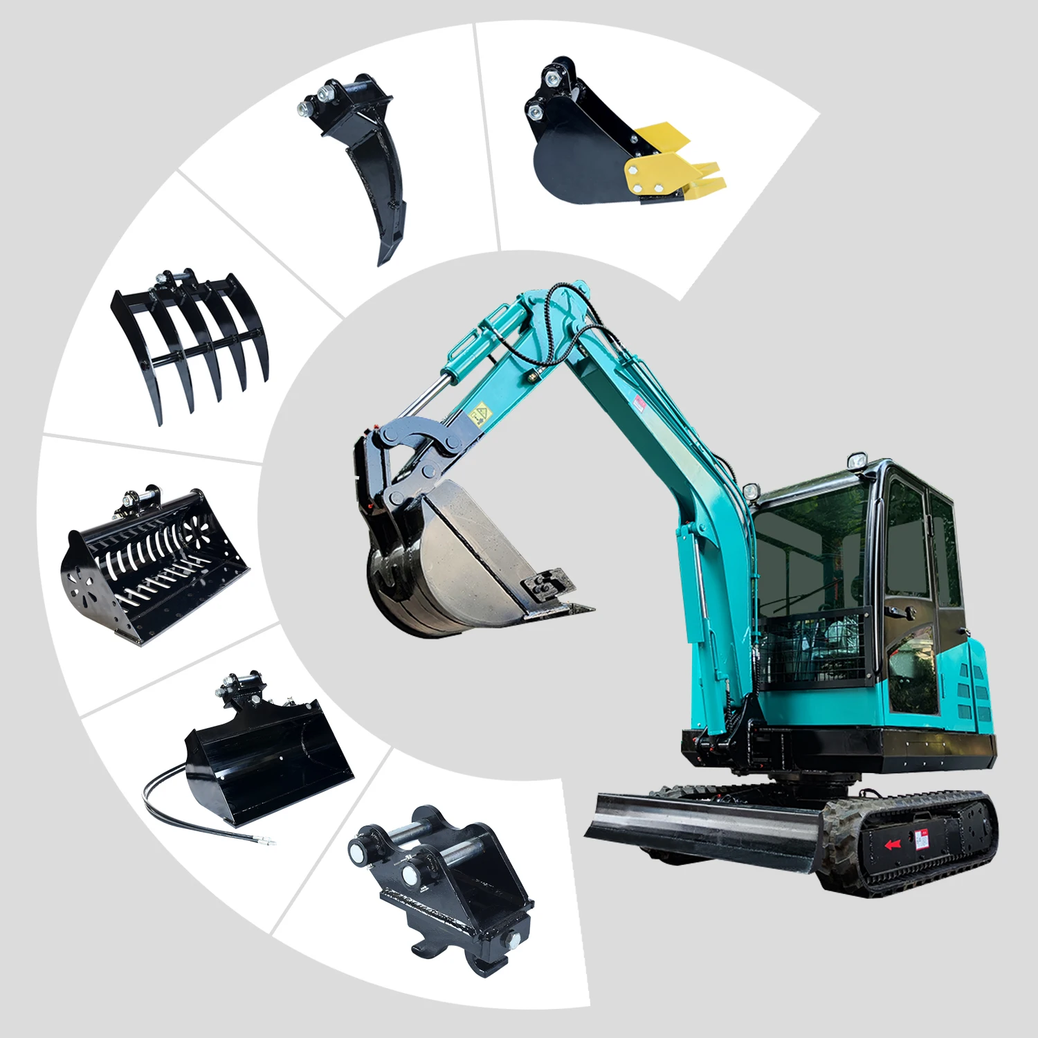 تخصيص عالية الجودة حفارة صغيرة 3.5 طن وكيل التوظيف الهيدروليكية الزاحف حديقة حفار صغير #1