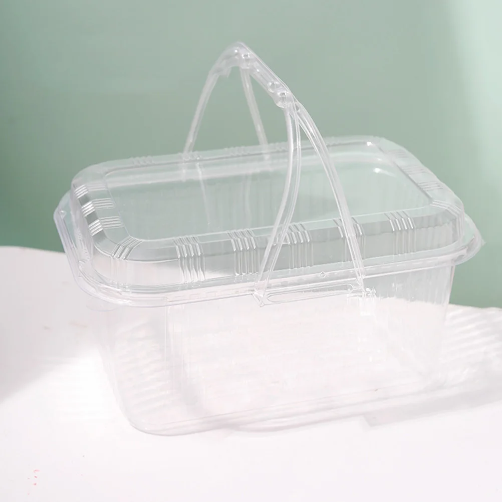 

4Pcs Food Packaging Baskets Versatile Storage Premium Plastic Home Kitchen Bedroom Office Fruit Vegetable Portable Container
