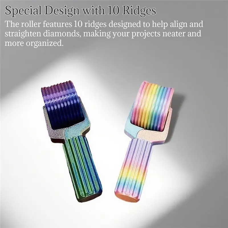 أداة ضغط أسطوانة اللوحة الماسية ABKO مع 10 أداة تنعيم فعالة للصياغة بألوان قوس قزح