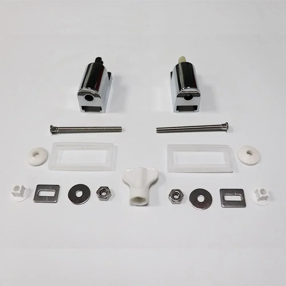 2PCS Toilet Seat Hinge To Top Close Soft Release Quick Install Toilet Kit For Most Standard Toilet Seats With Top Fix Hinge