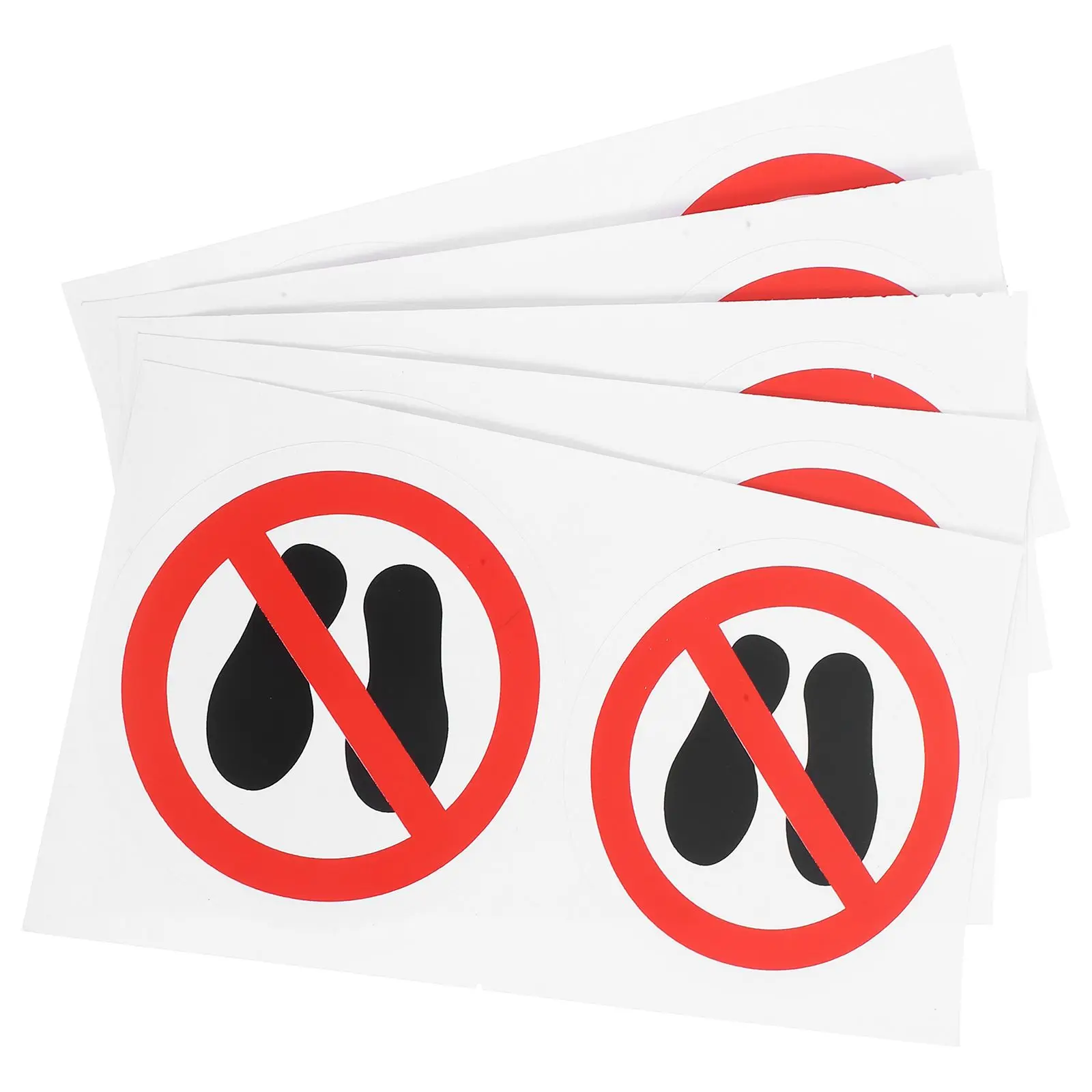 10 Pcs Multifunction Warning Signs Stickers Caution Paper Flagging Tape No Step