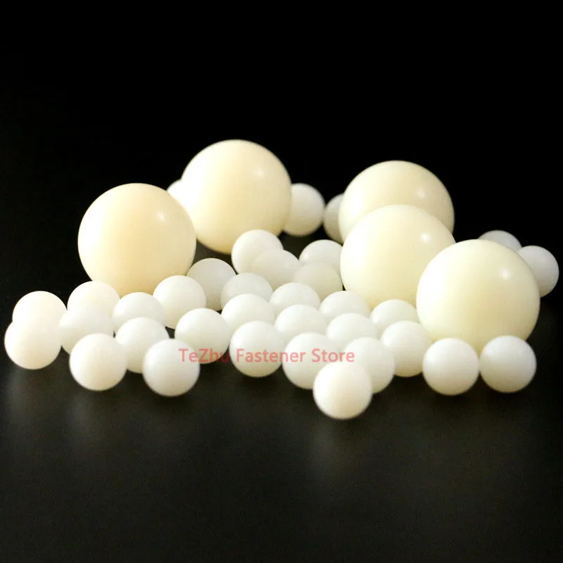 Solid Nylon Plastic Ball PA66 2.5/3/3.175/4/4.763/5/5.556/6/6.35/7/8/9/9.525/10/11/11.1125/12-50.8mm Precision Solid Balls Beads