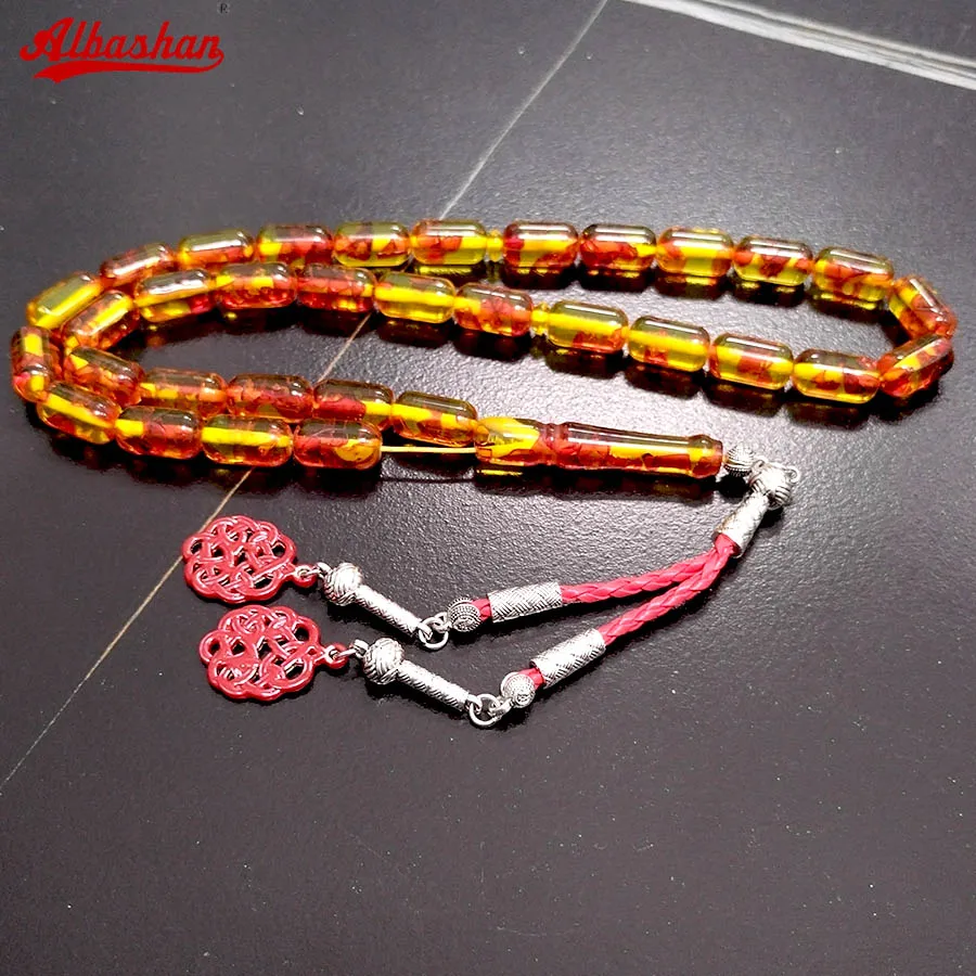 

Тасбих из красного бакелита, турецкая мисбаха, 33 бусины для молитвы, браслет, подарок на Ид и Рамадан, аксессуары в наличии