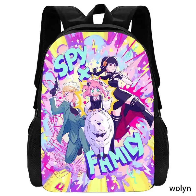 Spy Schooltas Cartoon Anime Rugzak Familierugzak, Lichtgewicht schooltas Mochila-rugzakken voor kindertassen voor meisjes