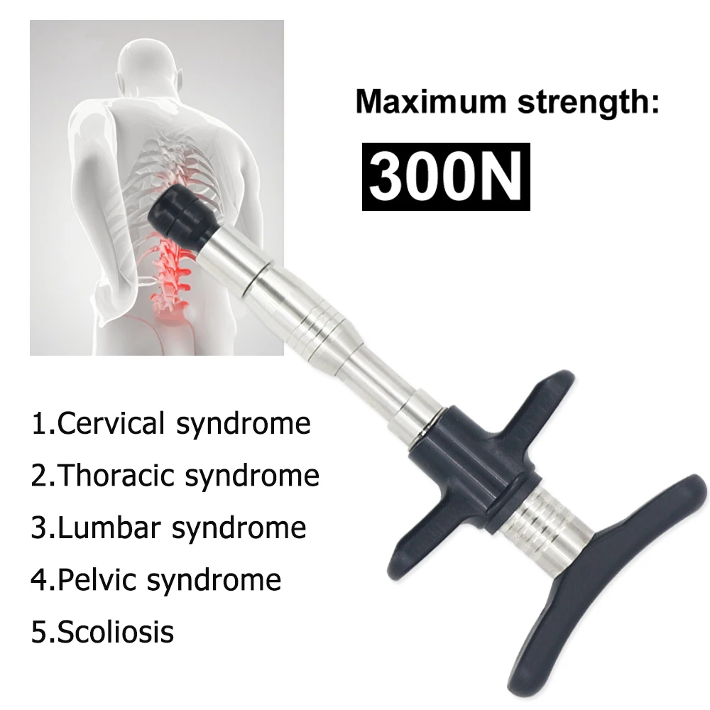 أداة ضبط العلاج بتقويم العمود الفقري اليدوية 300N تخفيف آلام الجسم وتحسين العمود الفقري الخلفي المقصوص مسدس المنشط بتقويم العمود الفقري الصحيح
