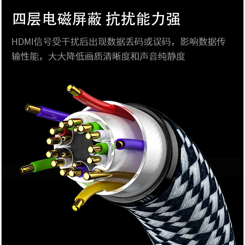 TanGo Tianji 6N Monocrystalline Copper 2.1 High Definition HDMI Video Cable 8K Hi-Fi Digital IIS Decoding I2S Audio Cable
