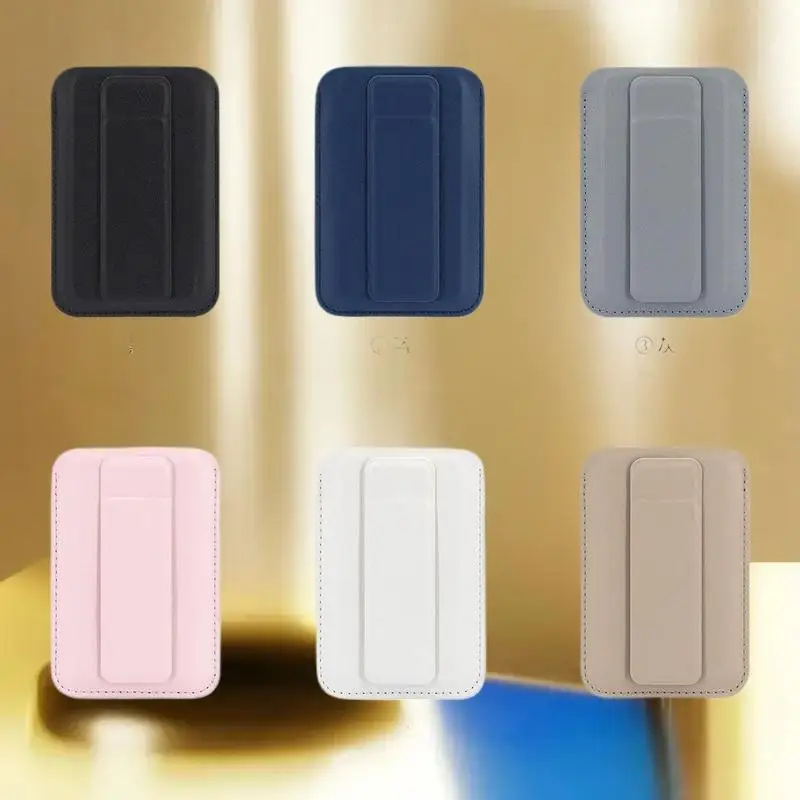 PU Leather Phone Case with Stand, Magnetic Card Holder for Universal Magsafe Devices