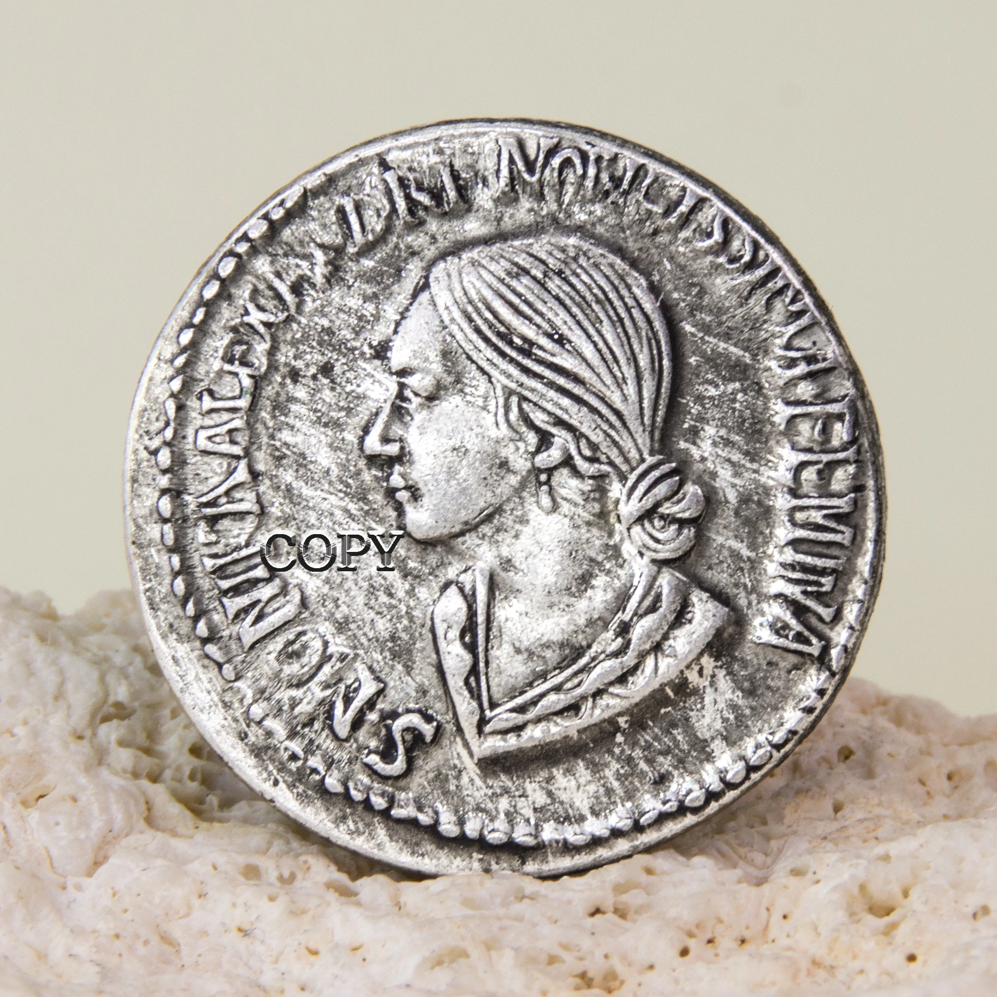 Faustina The Younger Queen Of The Roman Empire Two-Sided Portrait Old Coins Silver Pendant Inset The Roman Story Duplicate Coin