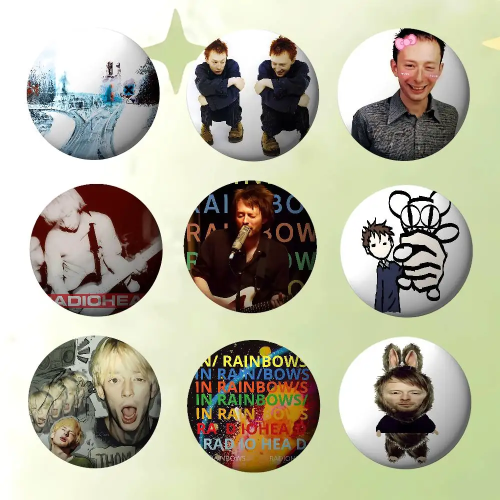 Cute R-Radioheads-R-Rock Band Enamel Pins Handmade Round Brooch L Killer Yagami Light Cosplay Badge Backpacks Jewelry Gifts
