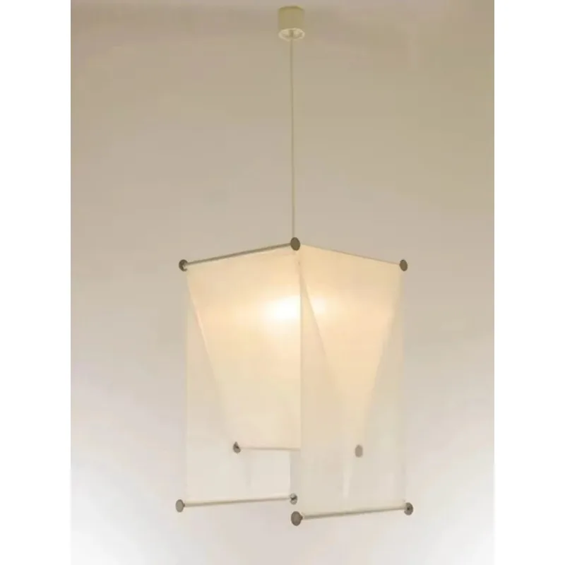 

Retro Japanese Style Silent Wind Chandelier Fabric Hanging Lamp For Living Room Dining Room Bedroom Ceiling Pendant Light