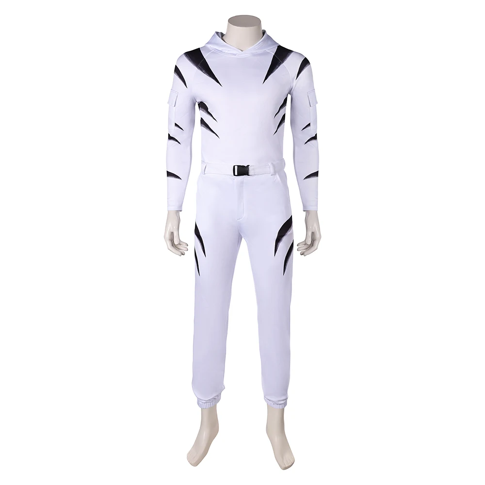 White Tiger Cosplay Top Pants Costume 2025 TV Daring Cos Devil Roleplay White Clothing Outfits Halloween Carnival Party Suit