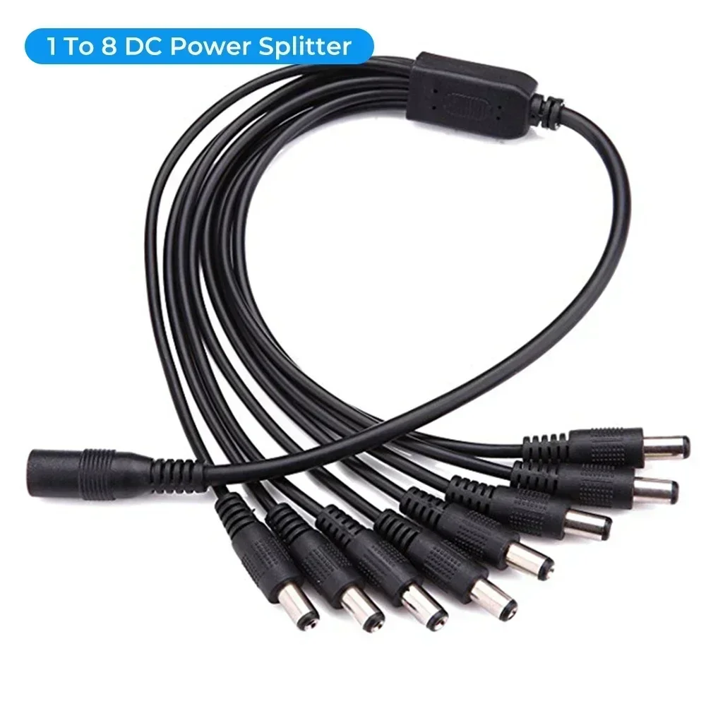 DC Power Splitter Cable Male to Female 2 3 4 5 8 Way Adapter Connector for CCTV Security Camera 12V 24V