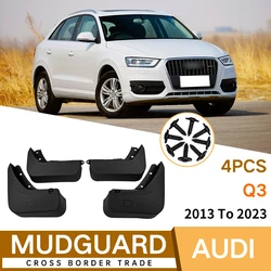 4Pcs Molded For Audi Q3 2013 To 2023 Mudflaps Fenders Mud Flap Guard Splash Mudguards Car Accessories Auto Styline