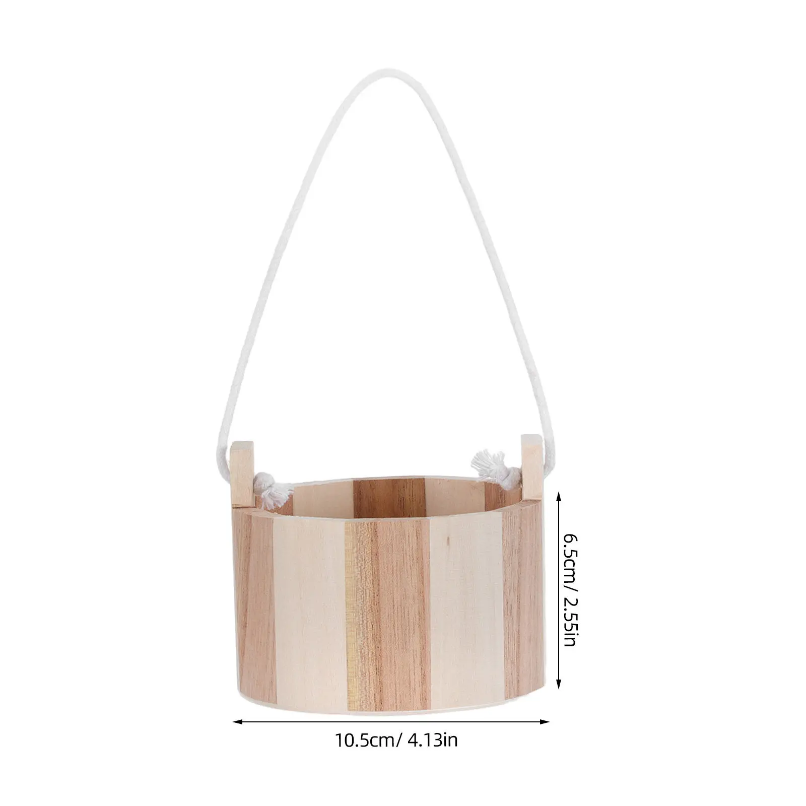 2Pcs 4 Inch Mini Wooden Sauna Bucket with Handle for Bath Salt Storage Steam Room Spa Accessories Finnish Style Wooden Spa view 2