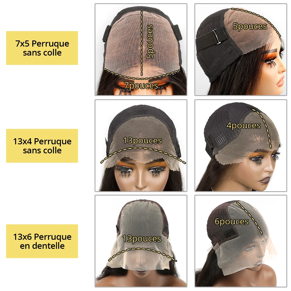 250 كثافة قصيرة بوب الجسم موجة 13x6 HD الدانتيل أمامي خصلات الشعر المستعار الإنسان 100% شعر الإنسان جاهز لارتداء 7x5 شعر مستعار بدون صمغ قبل قطعها