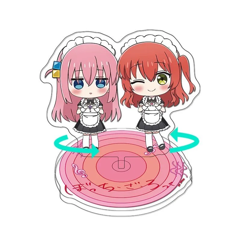 ¡BOCCHI LA ROCA! Figura de soporte giratorio acrílico Gotoh Hitori Ijichi Nijika periférico de animé acrílico HD adorno de escritorio de dibujos animados