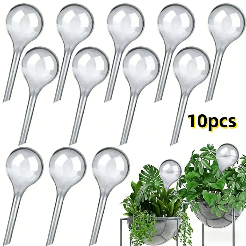 10PCS Plant Watering Bulbs Automatic Self-Watering Globes Plastic Balls Garden Water Device Watering Bulbs For Plant Promotion