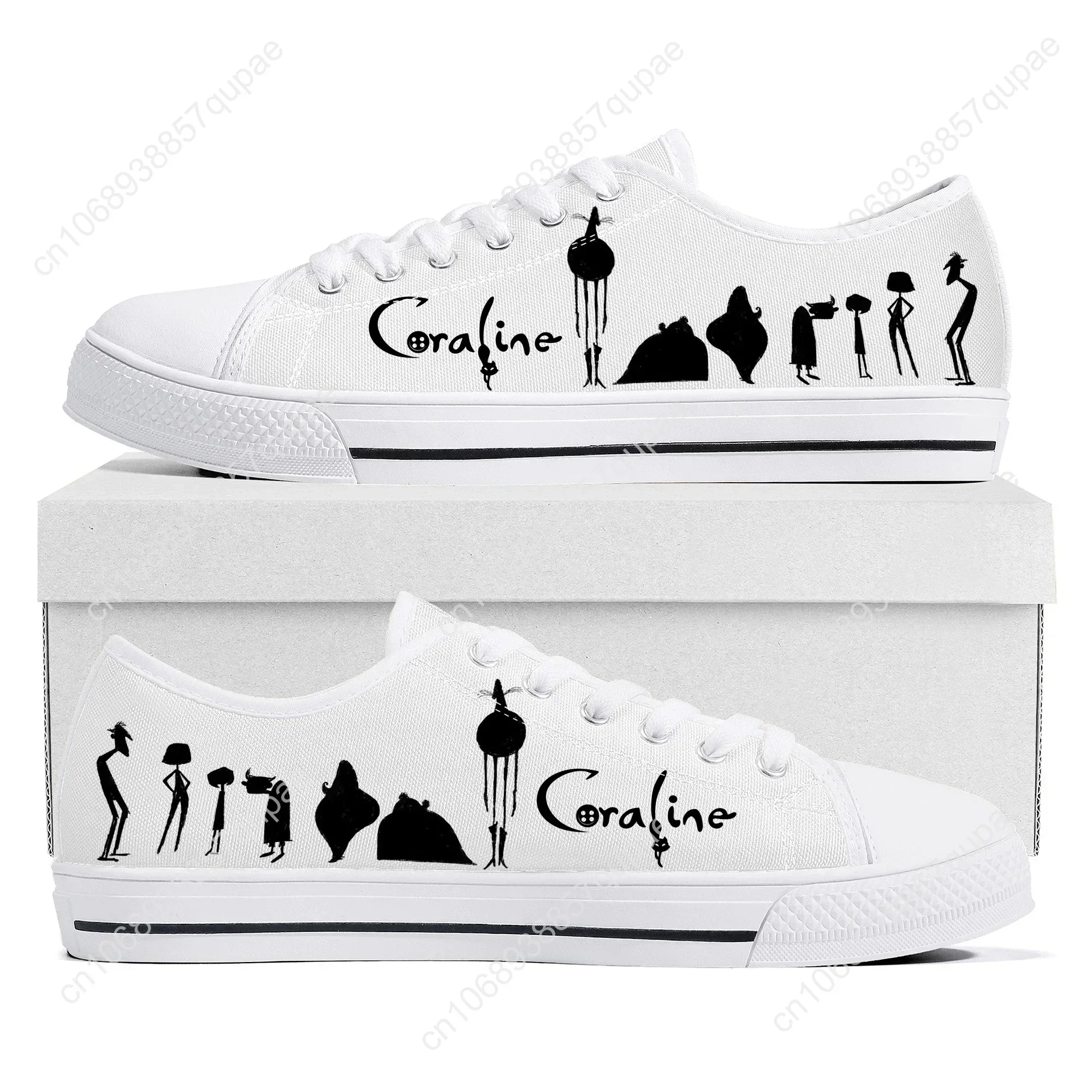 Coraline The Secret Door Low Top Sneakers Womens Mens Teenager High Quality Fashion Canvas Sneaker Couple Custom Built Shoes