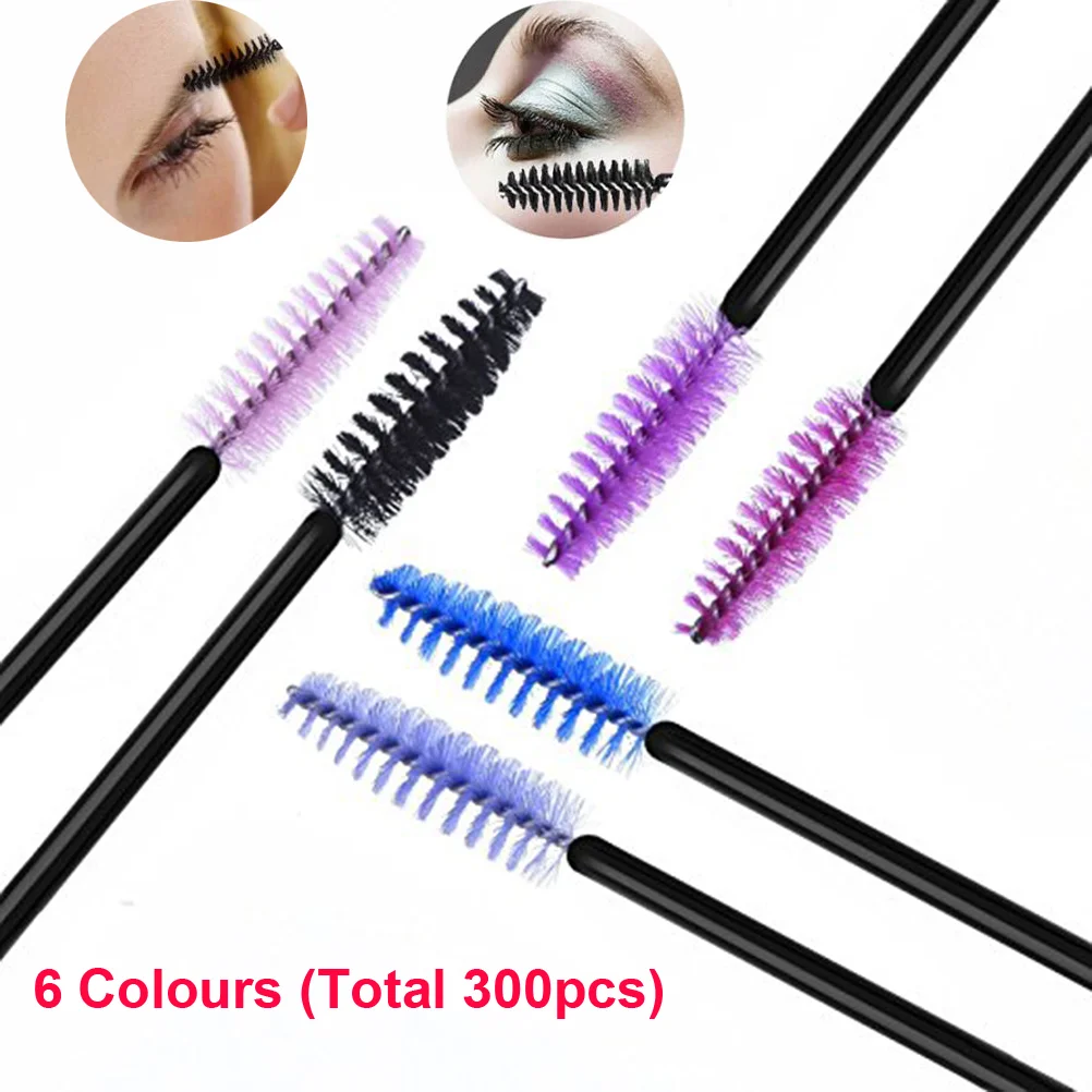 Baguettes de mascara multicolores au poulet, brosse à cils, kit d'applicateurs de maquillage, 300 pièces