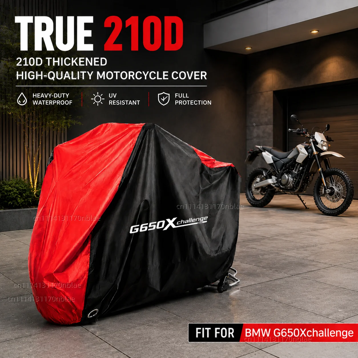 

For BMW G650Xchallenge 2006-2012 210D Motorcycle Cover Waterproof Fabric All Season Dustproof UV Protection Moto Rain Cover