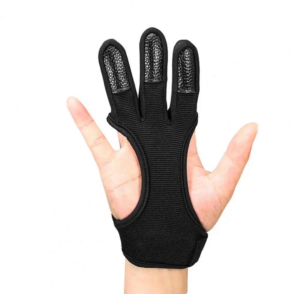 1Pc Outdoor Boogschieten Handschoenen Schieten Jacht Lederen Drie Vinger Protector Handgemaakte Mumian Boogschieten Handschoenen