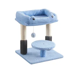 Árbol para gatos compacto con cama y rascador integrados