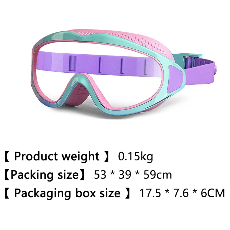 Lunettes de natation pour enfants, anti-buée, étanches, anti-UV, vision claire, pour piscine, parc aquatique