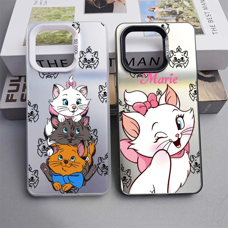 

Disney Mary Cat For Xiaomi 14T 13T 12T Poco X5 X3 M5s M6 C65 C75 M3 F4 F3 Pro NFC 5G Colorful Silver Phone Case