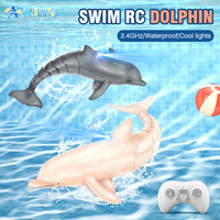 2.4G Remote Control Dolphin Shark Manta Ray Electric Toy Simulation Fish Remote Control Animal Boat Outdoor Water Toy Kid Gift