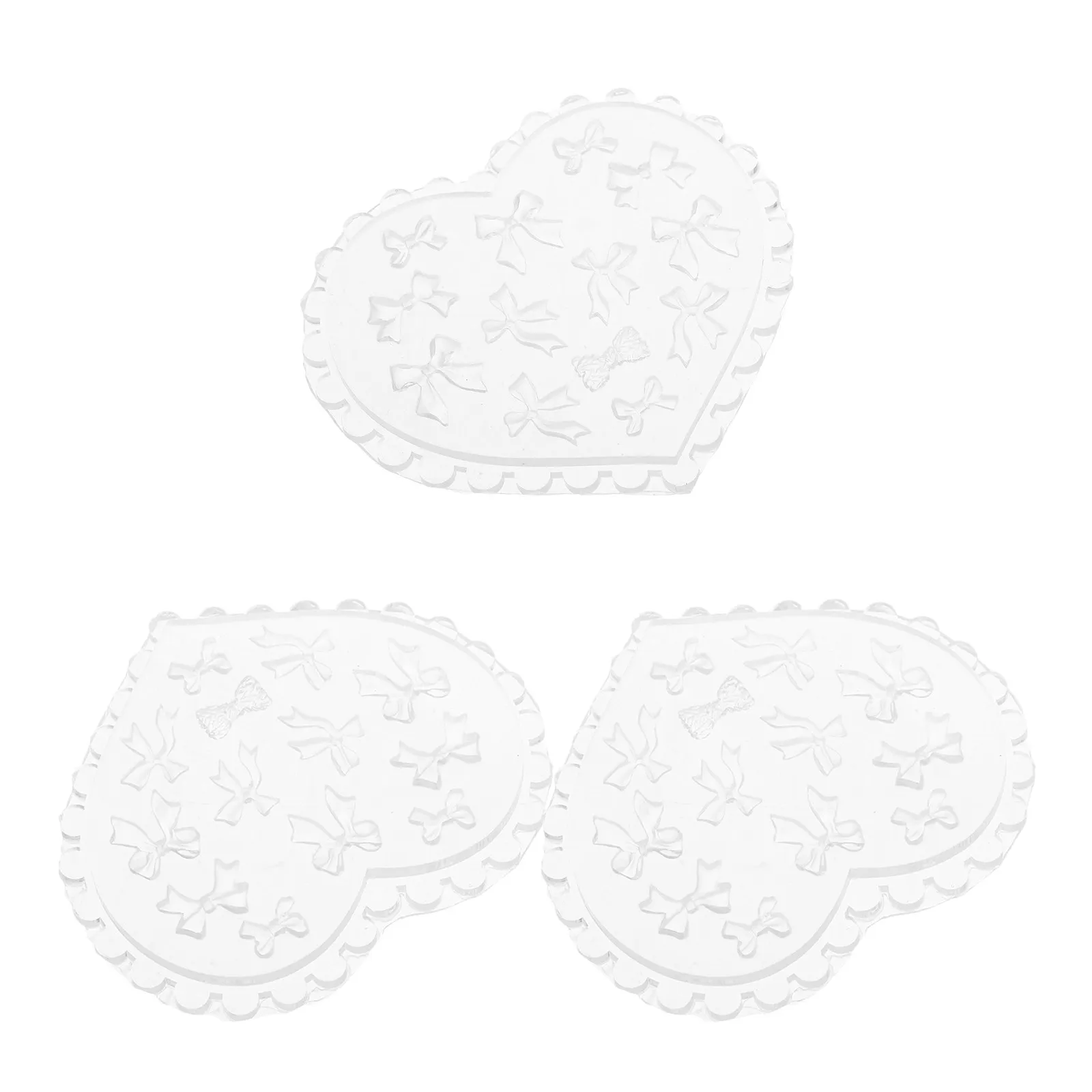 

3Pcs Bowknot Silicone Mold for Nails Nail Art Resin Molds Creative 3D Embossed Nail Decoration Silicone Molds for Professional