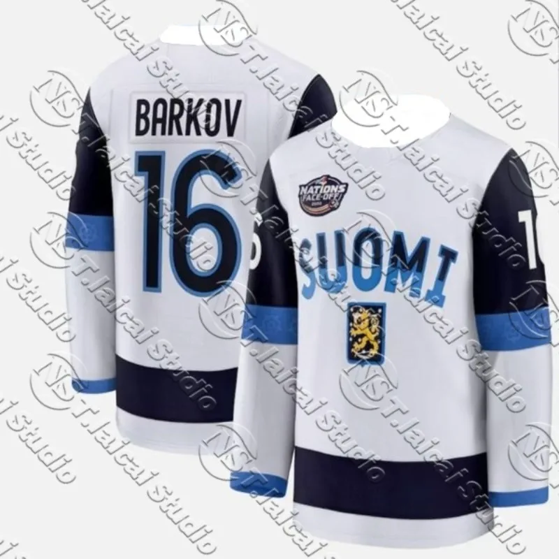 

Barkov No.16 Finland Ice Hockey Quick Dry Long T-Shirt Quick Drying Senior Jersey for 2025 Confrontation MOTO Sports Kit