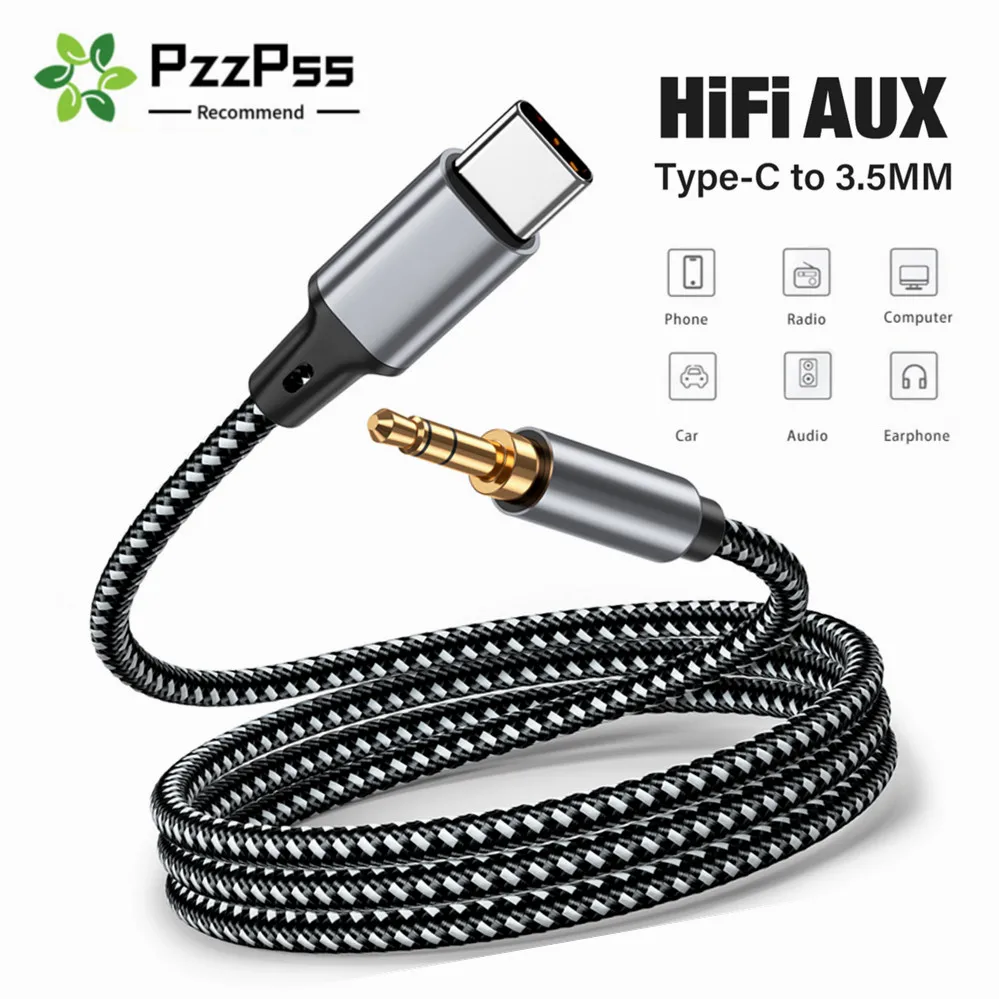 1m 1.5m 2m rodzaj USB C do 3.5Mm Jack przewód AUX DAC USB-C Adapter Audio do słuchawek telefonicznych samochodowe HIFI dźwięk radia złącze Audio