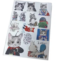 Yuko Higuchi Cute Cat Stickers Waterproof Funny Cartoon Animal Phone Case Luggage Fridge Kids Toy Personality Wall Sticker