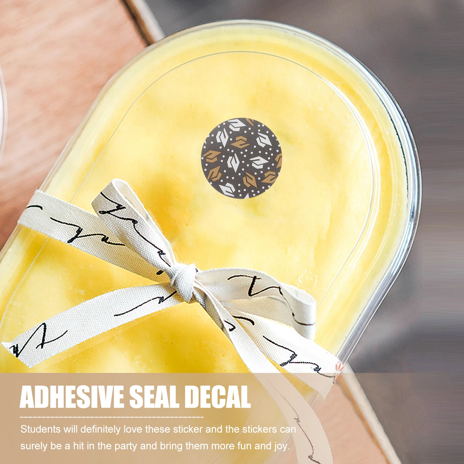 

Self Adhesive Sealing Stickers Graduation Theme Round Hat Candy Labels for Envelopes Bags Notebooks Decorative Seal Decals