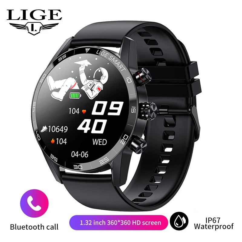 Men's Smartwatch with AMOLED Screen & Bluetooth Connection