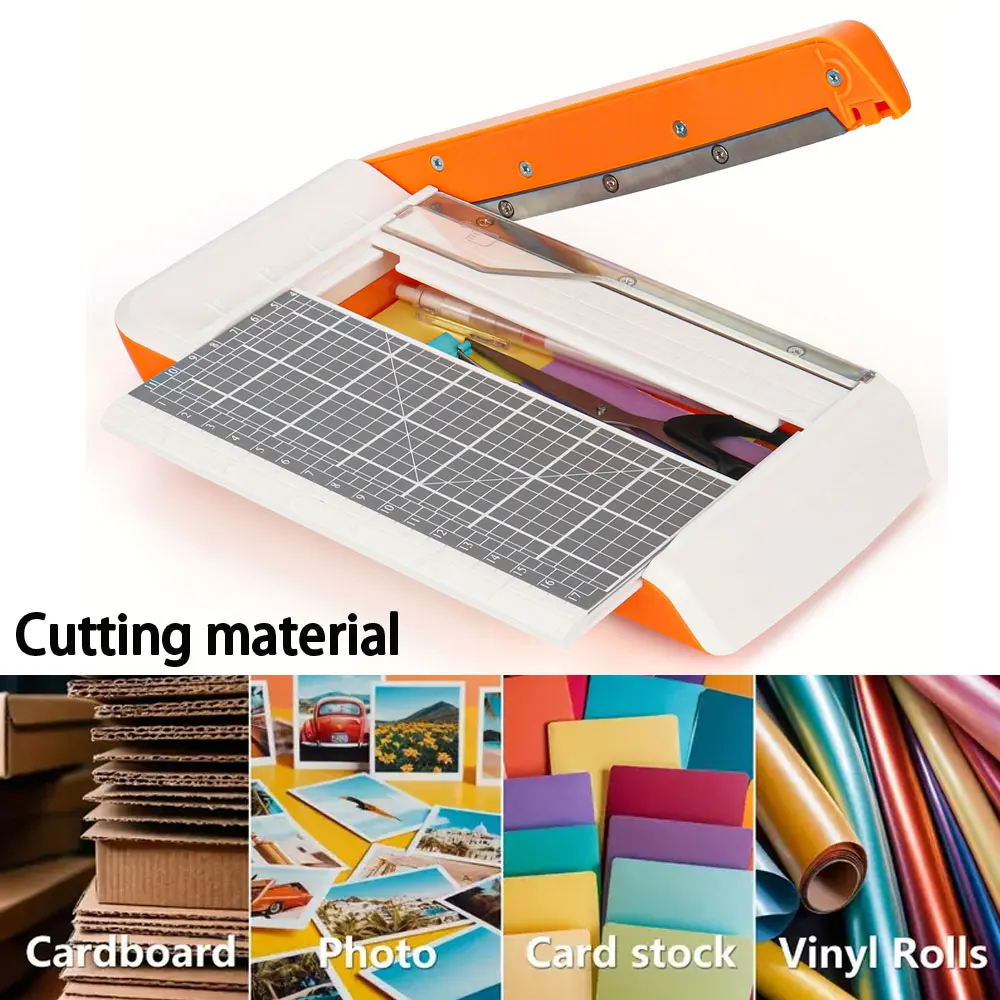 

1 PC portable small paper cutter, 5×7 inches cutting cardboard, suitable for scrapbooking crafts, card stock and labels, etc.