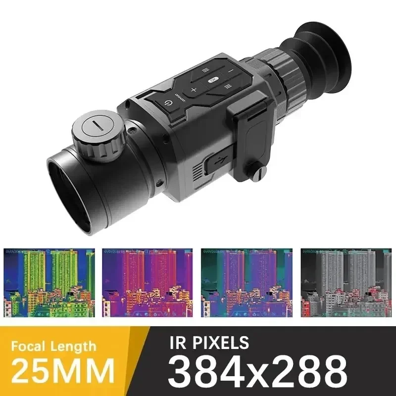 Thermal Imaging Night Vision Sight Telescope 384x288 (50Hz) 25mm 35mm Lens Zoom 1-8x Hunting Heat Sight