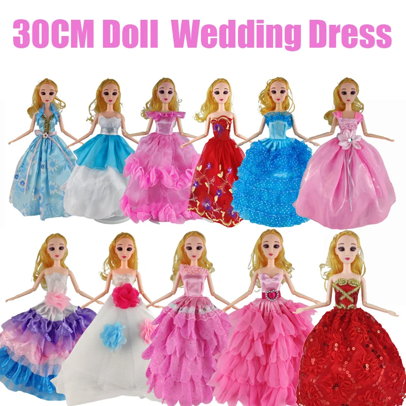 Neueste Barbie Prinzessin Mode Kleidung Hochzeit Prinzessin oder Party Kleid Für 30CM 11Inch Barbie Puppe Beste Geschenk Tos für Mädchen