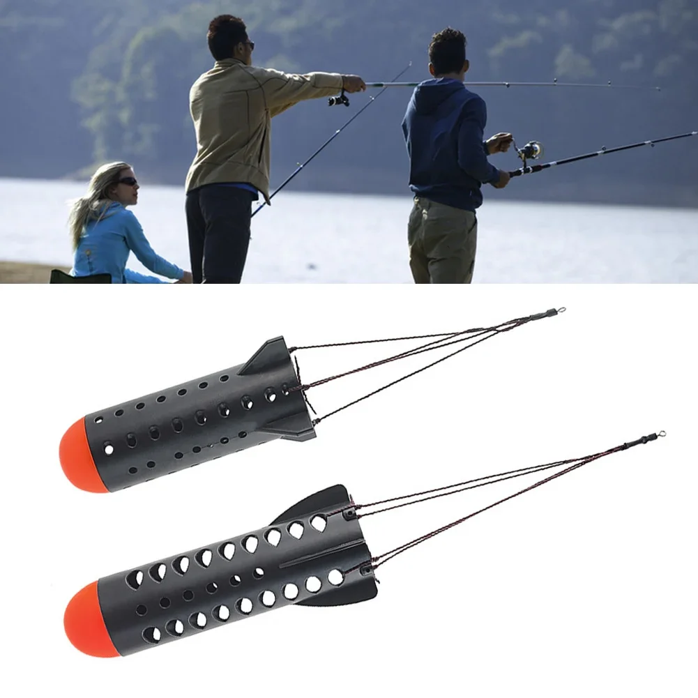 Fishing Feeder Pellet Bait Thrower Carp Fishing Large Rocket Spod Bomb Feeder Fishing Lure Bait Cage Trap Basket Fishing Bait