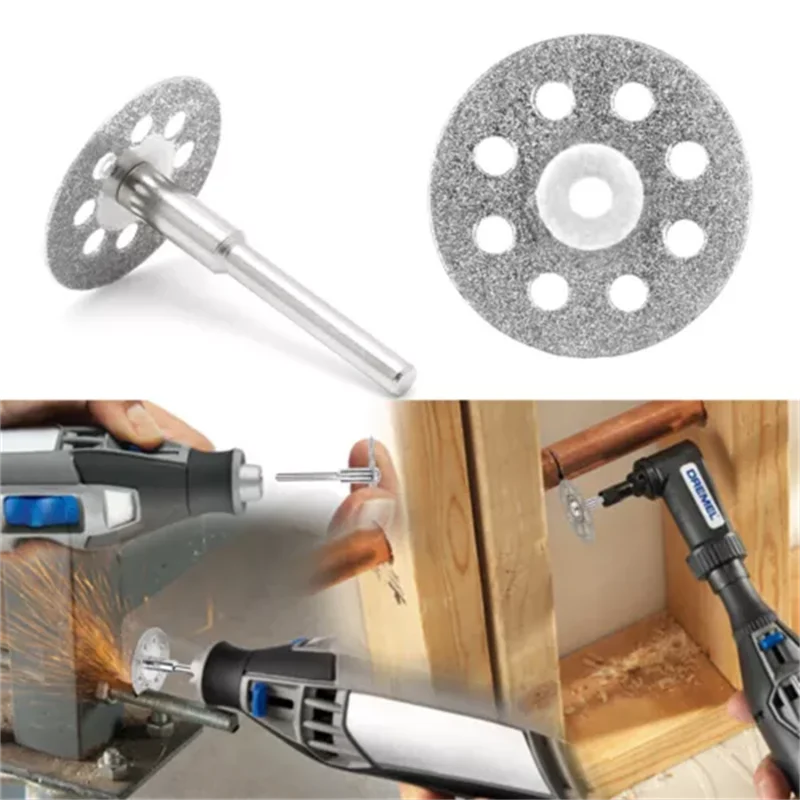 50 Pcs Diamond Cutting Wheel Set Drill Metal Cut Off Disc for Dremel Rotary Tool Notching Die Grinder Bits