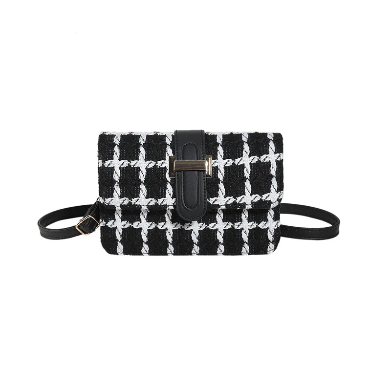 Popular Fashion Minimalist Crossbody Bag Commuting Plaid Small Female Shoulder Bag for Women's New Small Square Crossbody Bag