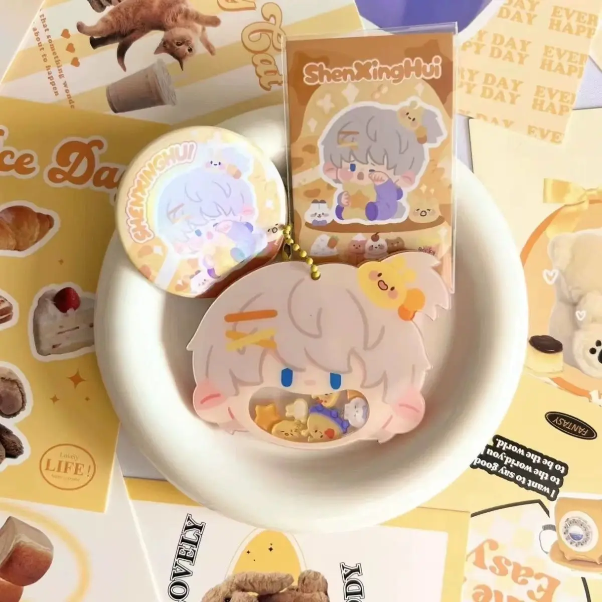 "الحب والفضاء العميق تشين تشي شيك شيك المفاتيح شين شينغ هوي لي شين تشي يو إنس نمط قلادة كهدية للأصدقاء. #6