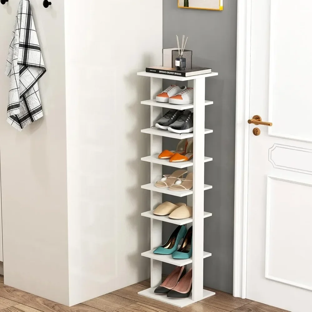 

Vertical Shoe Rack, Patented Space Saving Corner Shoe Rack, Narrow Shoe Rack for Front Door Entryway