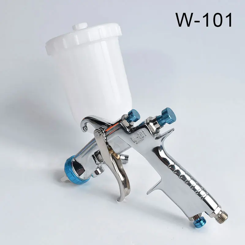 Hvlp Pistola de Pintura 400cc Copo de Metal Panela de Plástico W101 134g 1.0 1.3 1.5 1.8 mm Original Autêntica Pistola de ar Alta Qualidade W101