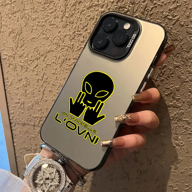 

Rapper JuL C'est Pas Des Lol Laser Phone Case for iPhone 16 15 14 Pro Max Plus 13 Mini 12 11 Pro Max Shockproof Protective Cover