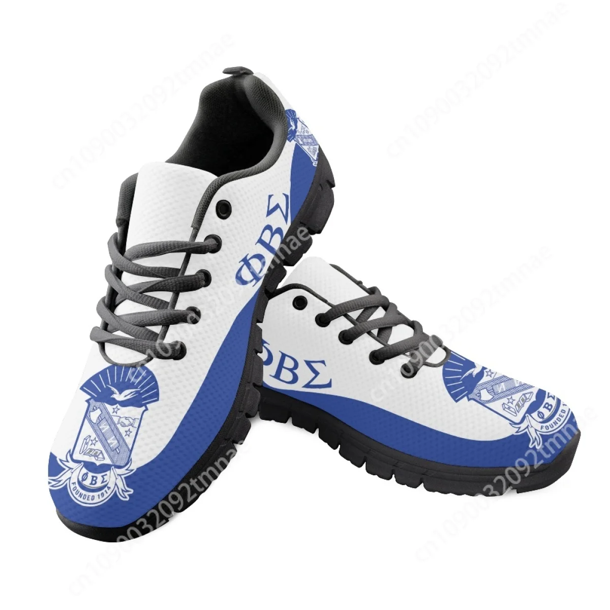 

Custom Phi Beta Sigma Design Lace-up Casual Sneakers Women's Flat Shoes Lightweight Non-Slip Ladies Sport Shoes Zapatillas