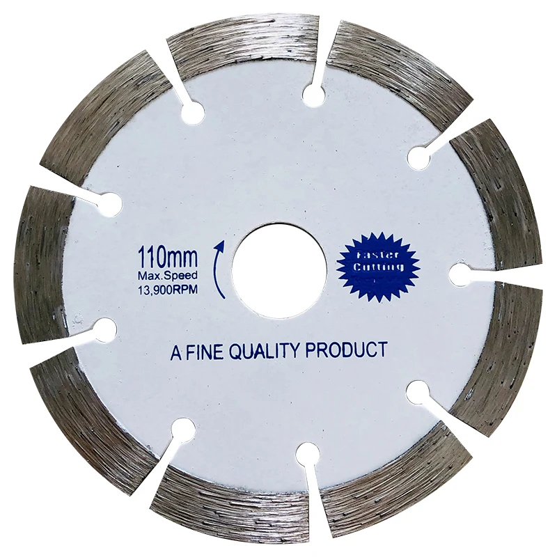 110x7x22.23mm koude pers segment diamant zaagblad voor bakstenen, graniet, marmer en beton.