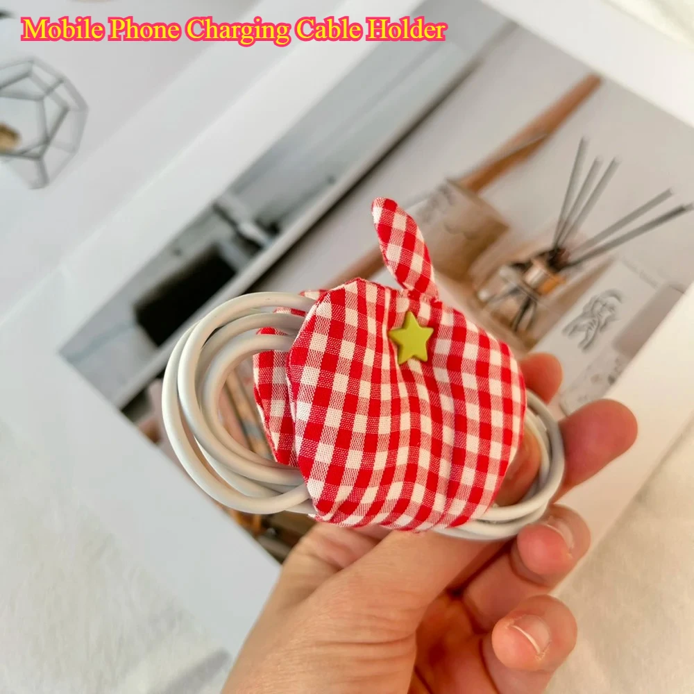 Mobile Phone Charging Cable Holder - Fabric Apple Cable Manager Data Cable Organizer