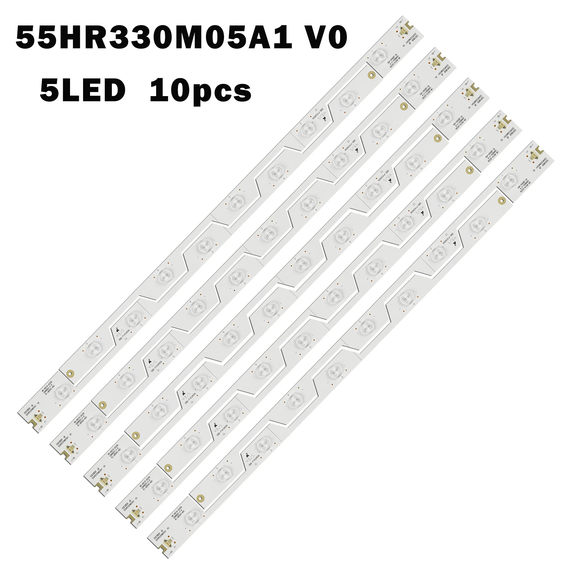 

10 шт., 5 светодиодов, фонарь подсветки для THOMSON 55UB6406, 55UB6406W, LV550NDEL, MA4CLB5505HR3KT4, фонарь 4C-LB5505-YH1