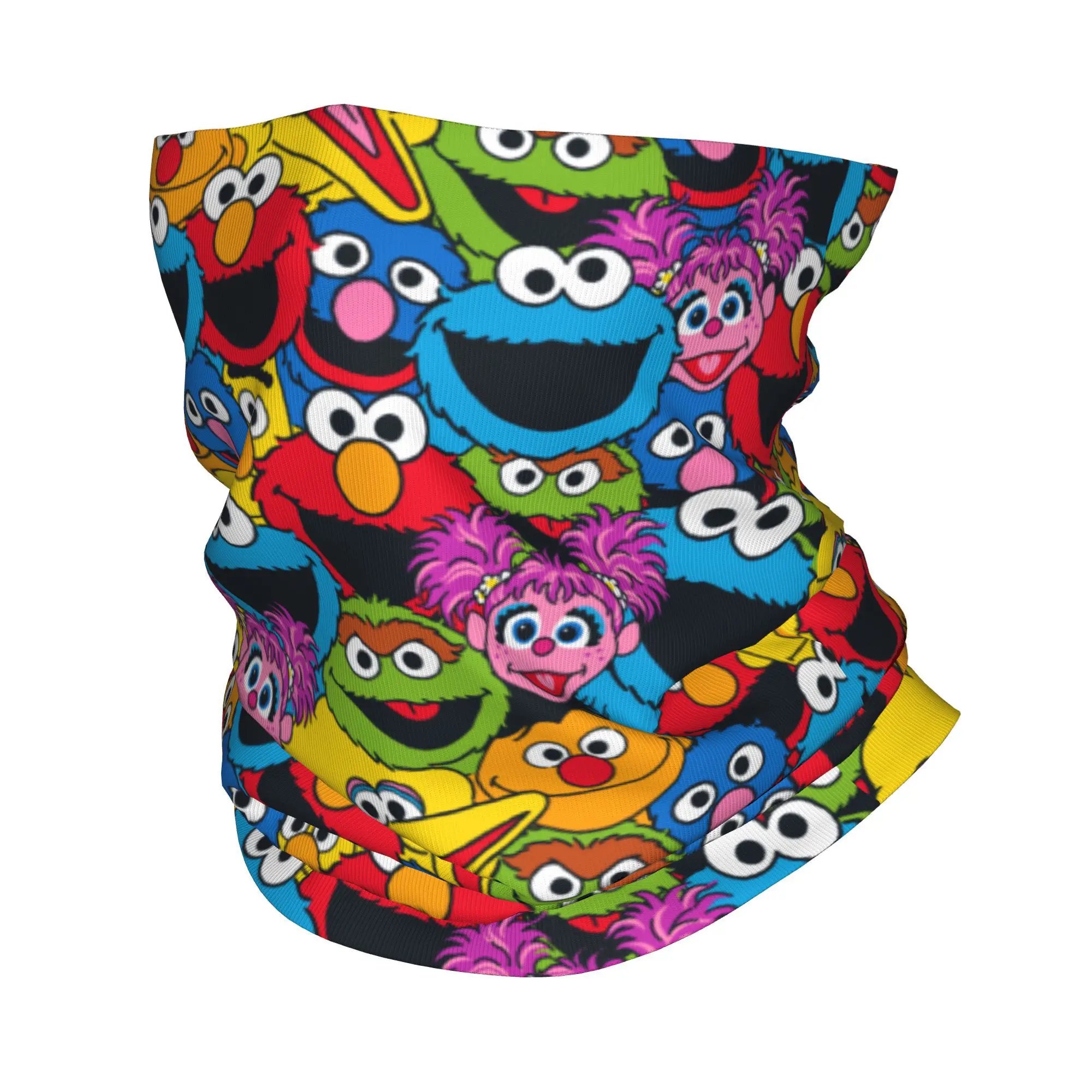 Cute-S-Cookied-S-Monstered Bandana Neck Gaiter Printed Balaclavas Mask Scarf Warm Cycling Outdoor Sports for Men Women Windproof